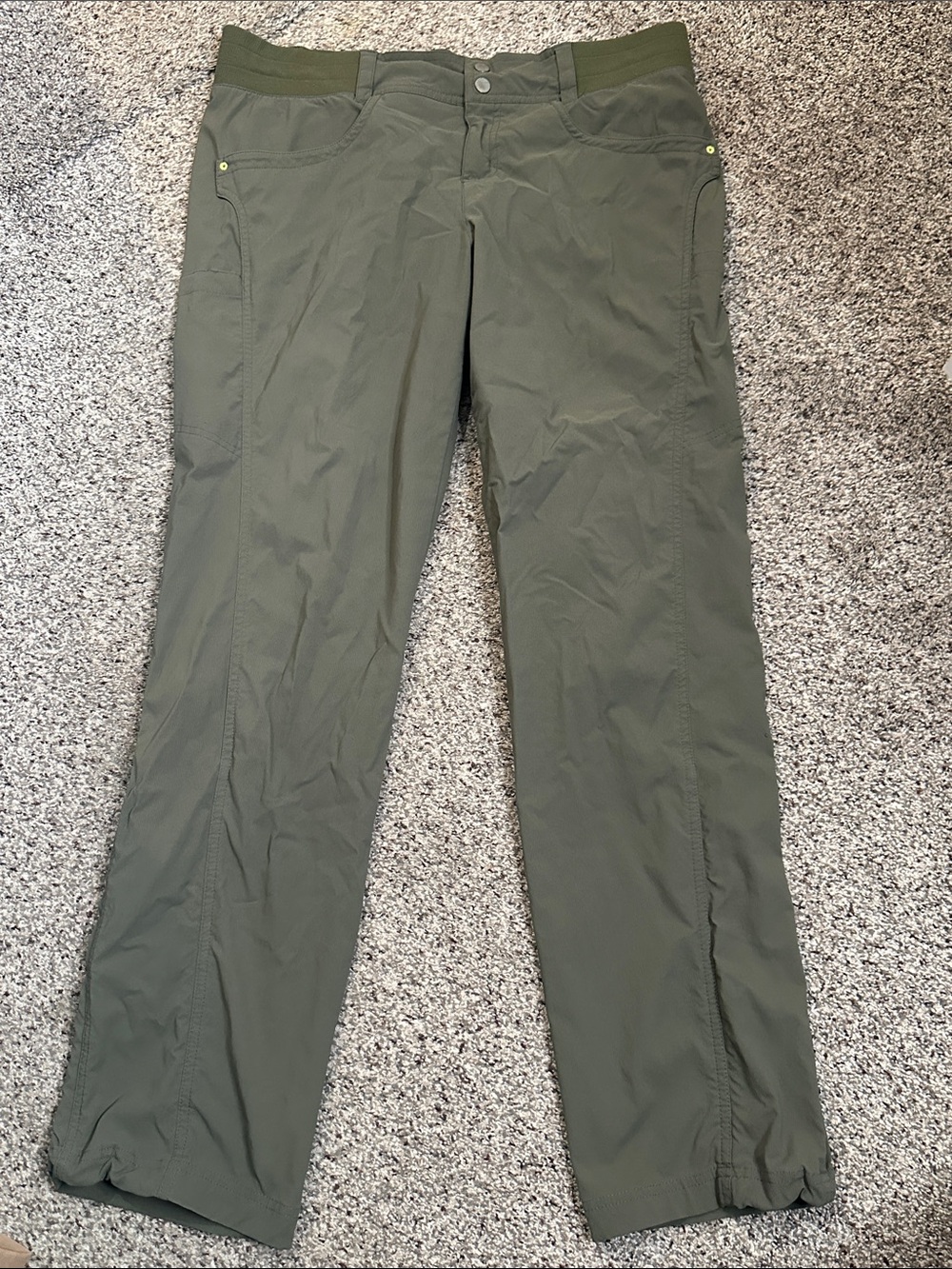 Title nine Olive Green Outdoor Performance Pants size 14 hiking camping